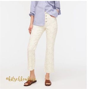 J. Crew Kick Flare Eyelet Jeans